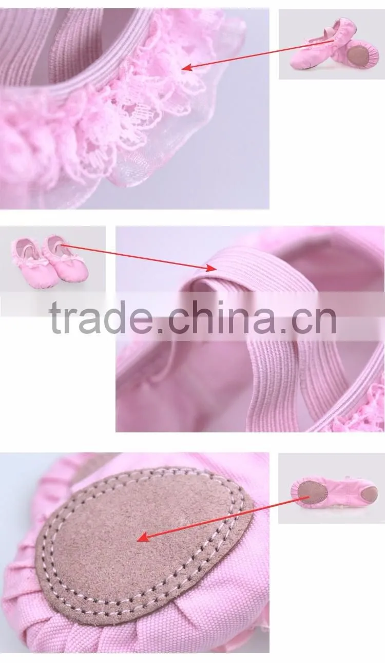 New Fashion Girls Canvas Soft Sole Lace Shoes Children Kids Ballet Dance Shoes