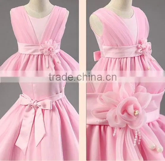 Kids clothes flower dresses for girls party dresses