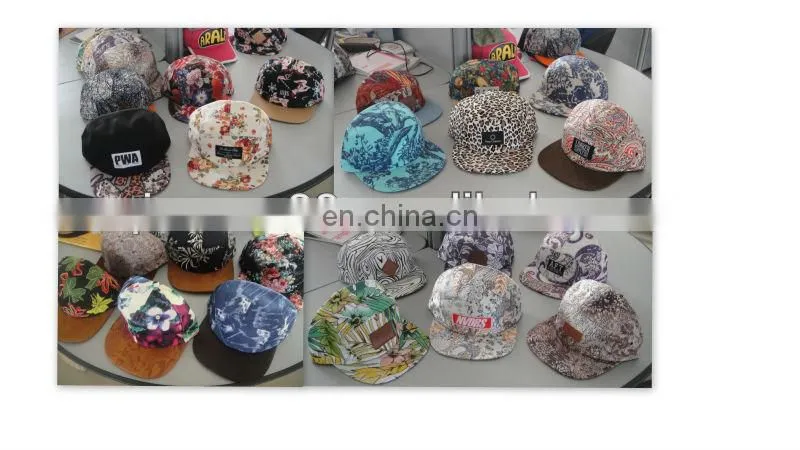 Leather Strap Snakeskin Cap 5 Panel Hat Wholesale