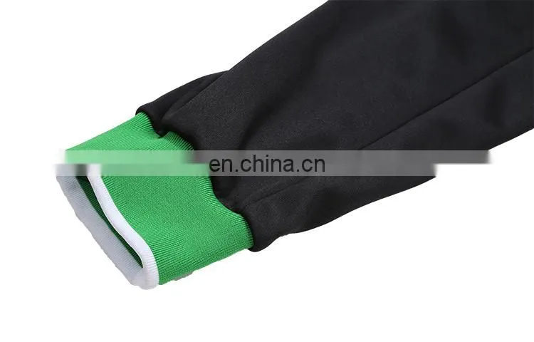 Lateset design black and green custom track suit