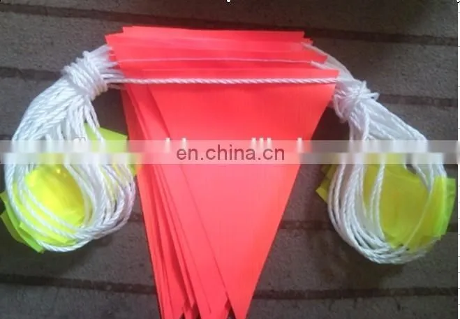 custom safety bunting flag with reflective strips