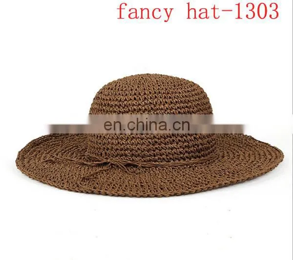 Newest Natural brown straw hat more style wholesale