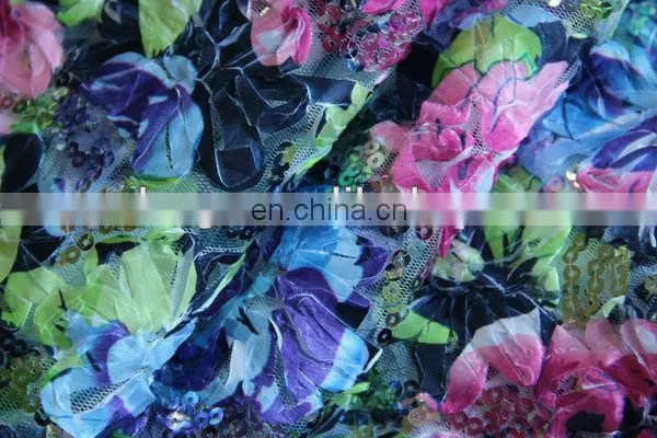 Mesh Ribbon Embroidery Printed