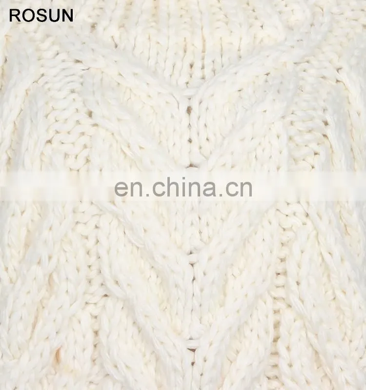 Factory Supplier Heavy Chunky Manhand Thick Warm 100% Wool Sweater