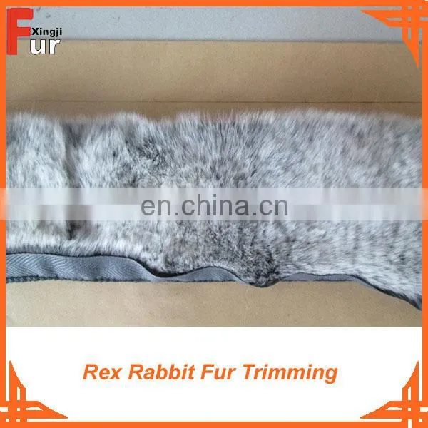 Factory Dyed Two tone color Rex Rabbit Fur Trimming