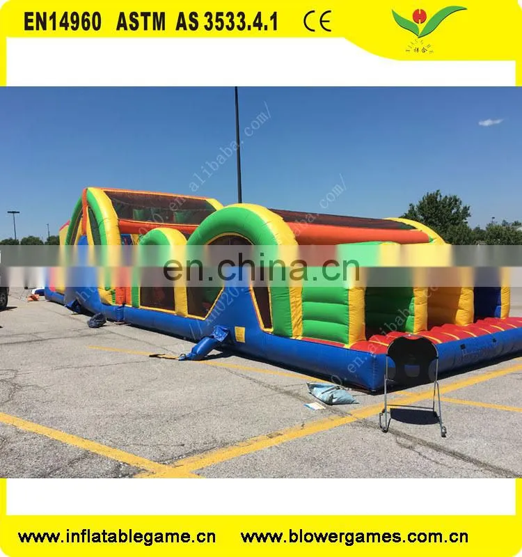 Giant outdoor inflatable obstacle course adults equipment