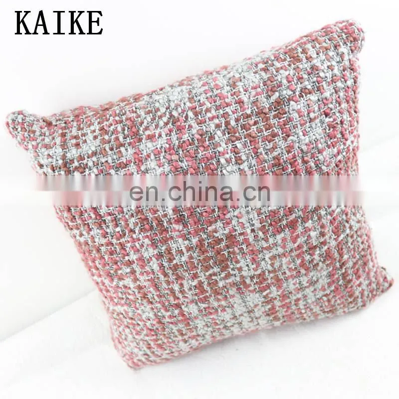 Custom new fashion headboard bed ancy yarn mandala chunky knit plush cushion