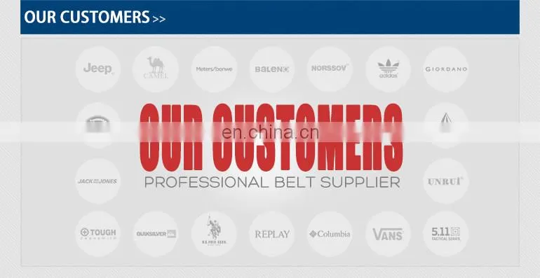 Custom brand logo polyester cotton webbing belt without buckle