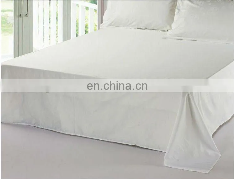 white color 100% cotton 40x40 180T plain wholesale flat sheets