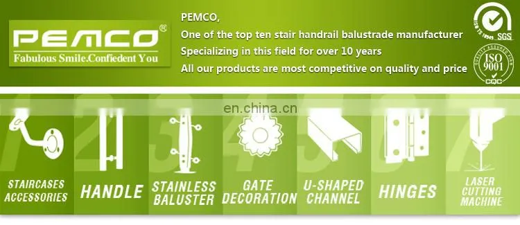 Stainless steel outdoor stairs wooden glass balcony railing