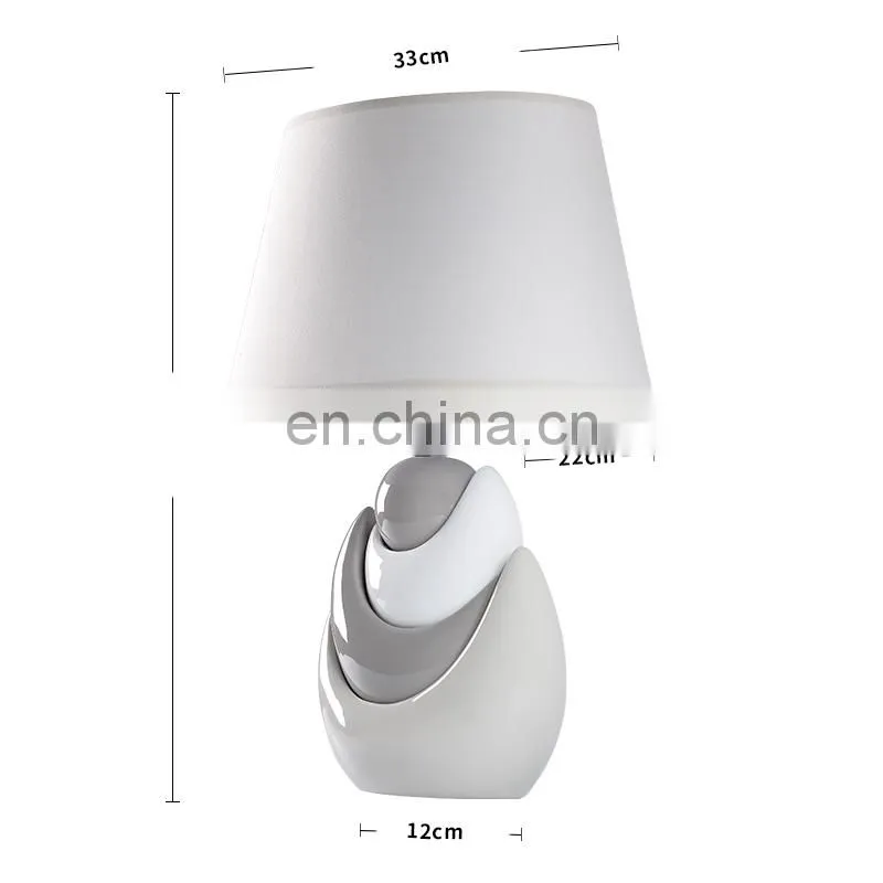ceramic material LED table lamp and Chic desk lamp for indoor room
