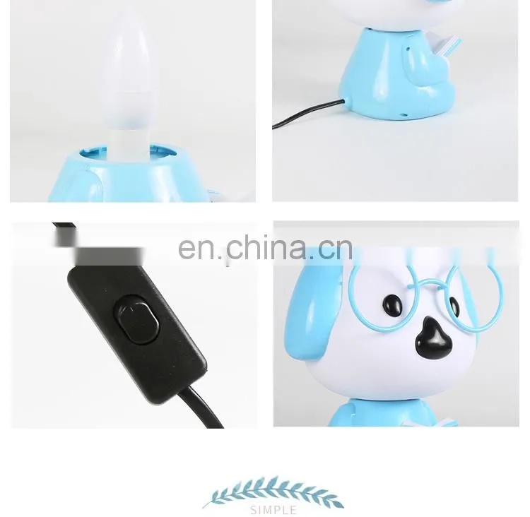 Dog cartoon EU plug 220V desk lamp children baby kids gift decorative night lamp