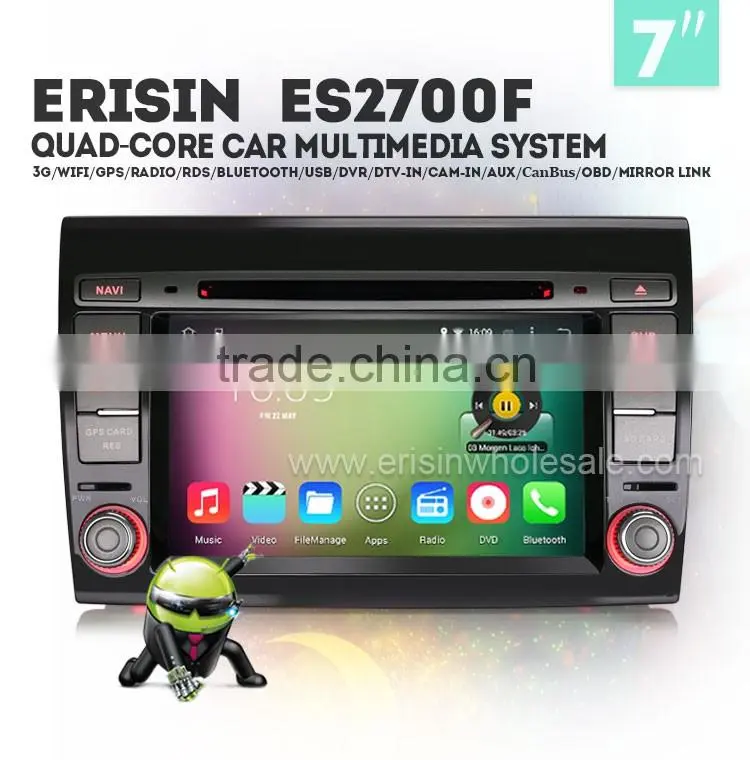 Erisin ES2700F 2 Din 7 inch Car DVD Player with GPS 3G WiFi for FIAT BRAVOD