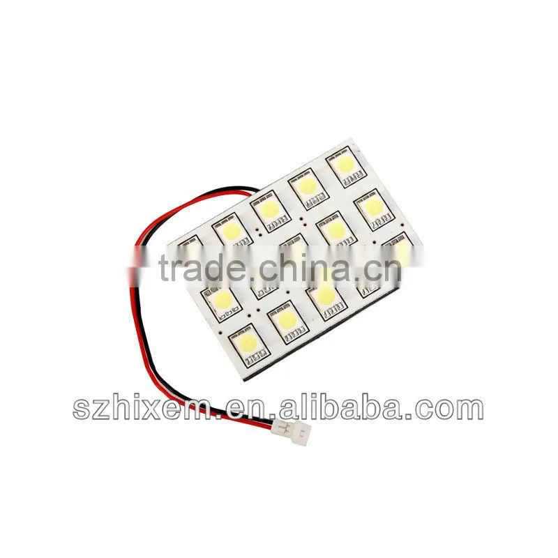 Auto LED Dome light PCB/Interiro Light-24SMD5050 with T10 Festoon connector LED Reading light Roof Light