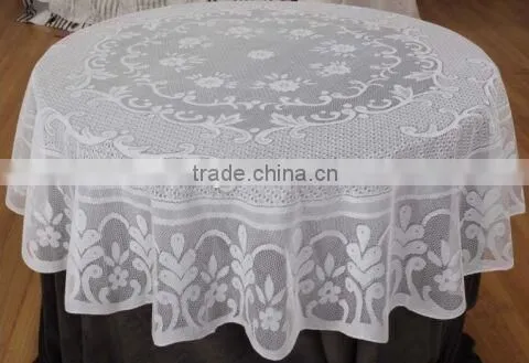 Cheap Solid Lace Table Cloth With PVC Protector