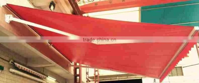 New design customized waterproof retractable sunshade awnings with aluminum structures