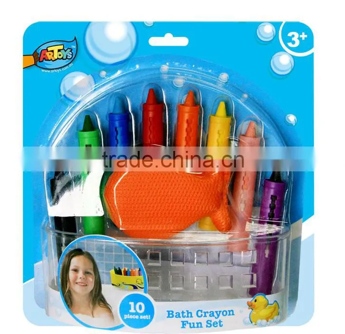 8ct bath crayons with fish sponge ARTOYS A0070