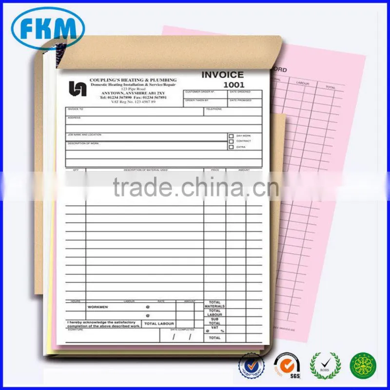8.5x5.5 one white two copy Invoice Books