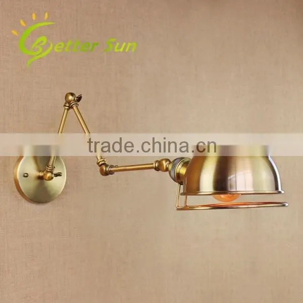 Fotis Industrial Loft Long Adjustable Swing Arm Wall Sconces