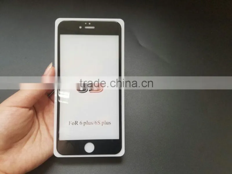 Perfet size!!100% full cover tempered glass screen protector with samll frame for iphone 6 /6 plus