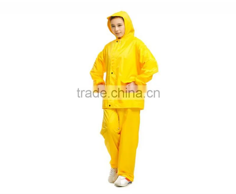 YANLI 100%waterproof,high quality yellow pvc vinyl raincoat
