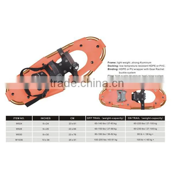 ultra light aluminum snow shoe/snow walking shoe
