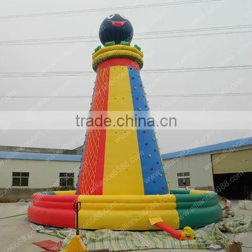 adult games cheap inflatable 0.55mm PVC Climbing Wall