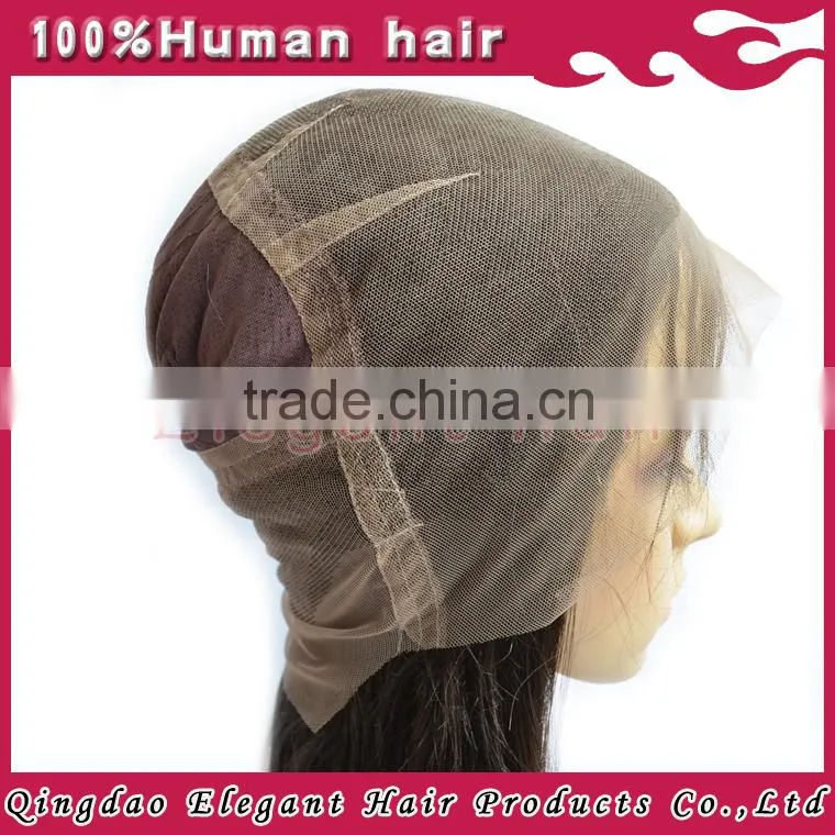 2015 Wholesale Cheap Lace Wig With Bangs 100% Unprocessed Virgin Remy Brazilian Human Hair Full Lace Wigs