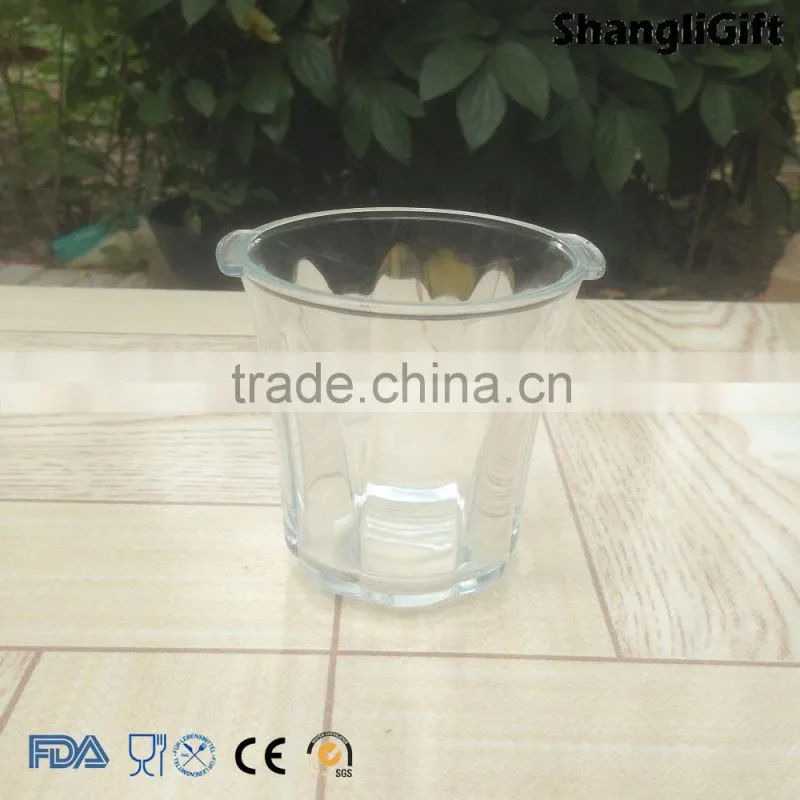 Pressed 300ml Glass Lamp Shade Clear Glass Shade