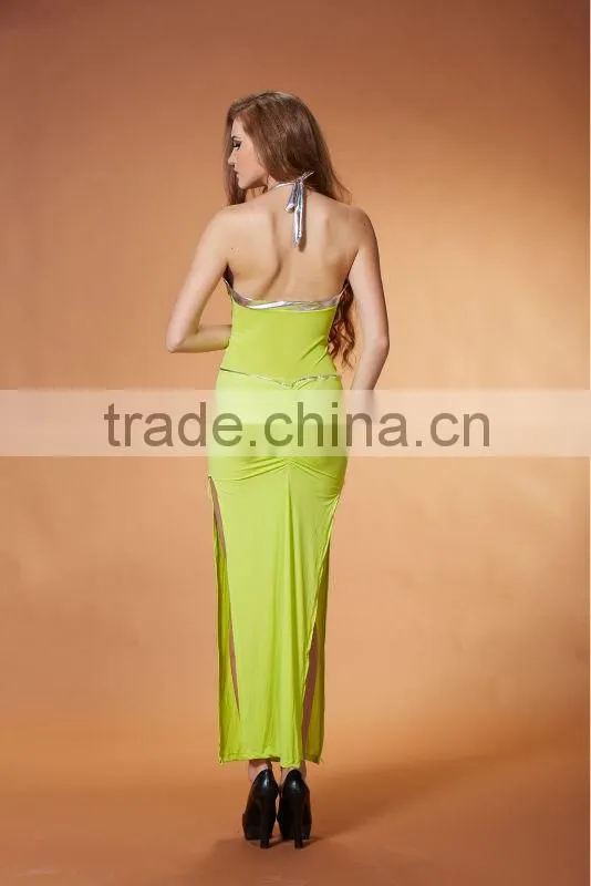Newest fashion design sexy hot women fluorescence color night long dress llingeries 3331