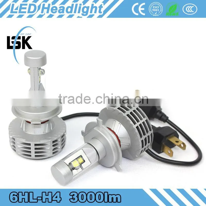 2015 Newest car light high brightness H4 LED head light headlamp bulbs H4 led headlight with two years warranty