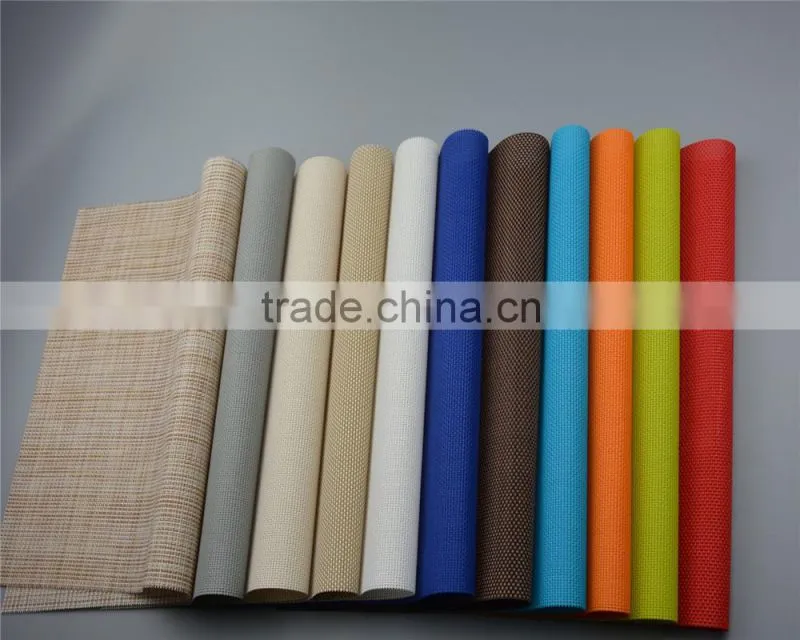 PVC Plastic Table mat dinner placemat light grey placemat pure color 45*30cm
