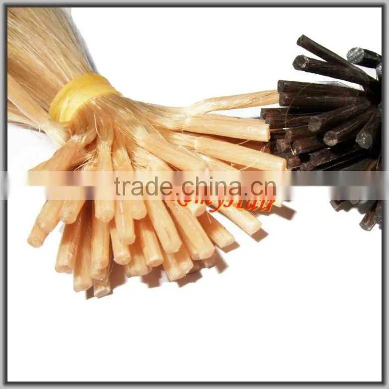 2016 the new factory price Prebonded Keratin Nail tip/I tip hair,Brazilian human hair