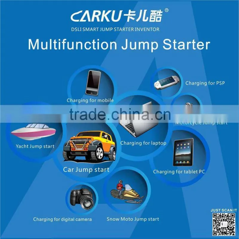 Top Brand CARKU EPOWER Battery Charger for Car Multi-function Jump Starter with 12000mAh