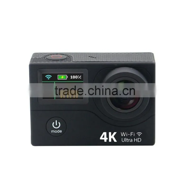 New 2016 Ultra HD 4K WIFI Sport Action Camera with remote control Dual Screen 2" LCD Waterproof 170 Helmet Camcorder DV DVR