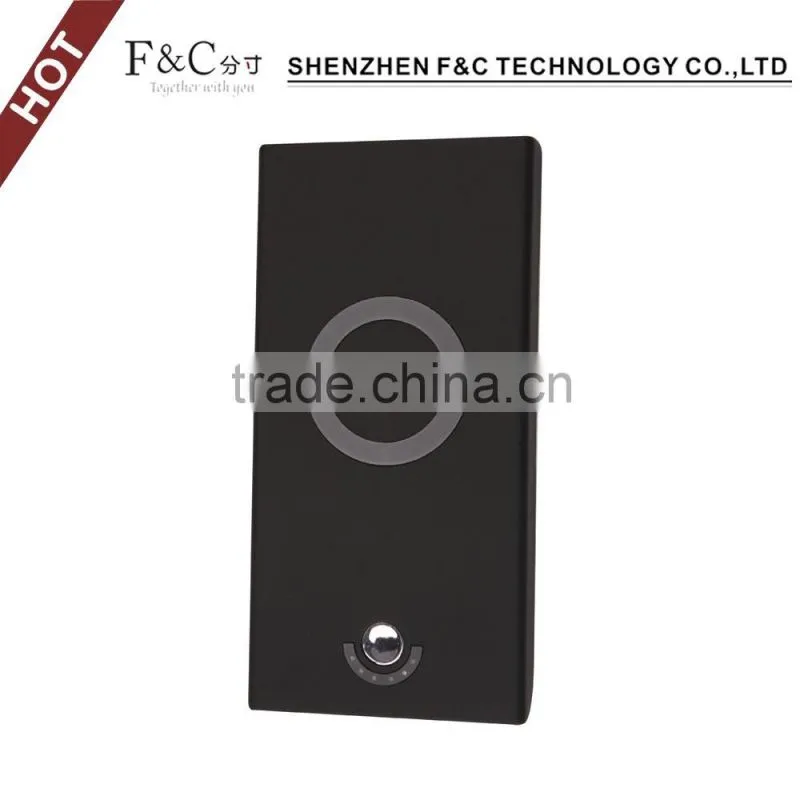 F&C qi standard wireless charger for multiple phones qi wireless 6000 mAh smart power bank Charge Two Device at the same time