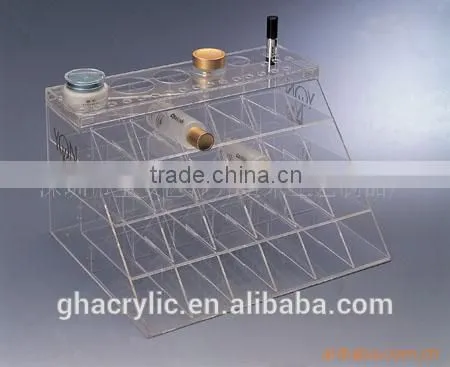 GH-RZ122 trapezium style clear acrylic makeup storage box,acrylic storage box