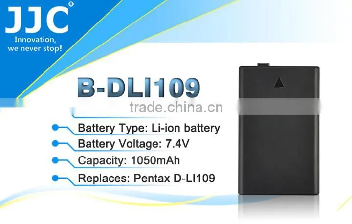 JJC 7.4V 1050mAh Li-ion Battery Pack Rechargeable Battery For Pentax B-DLI109 Battery