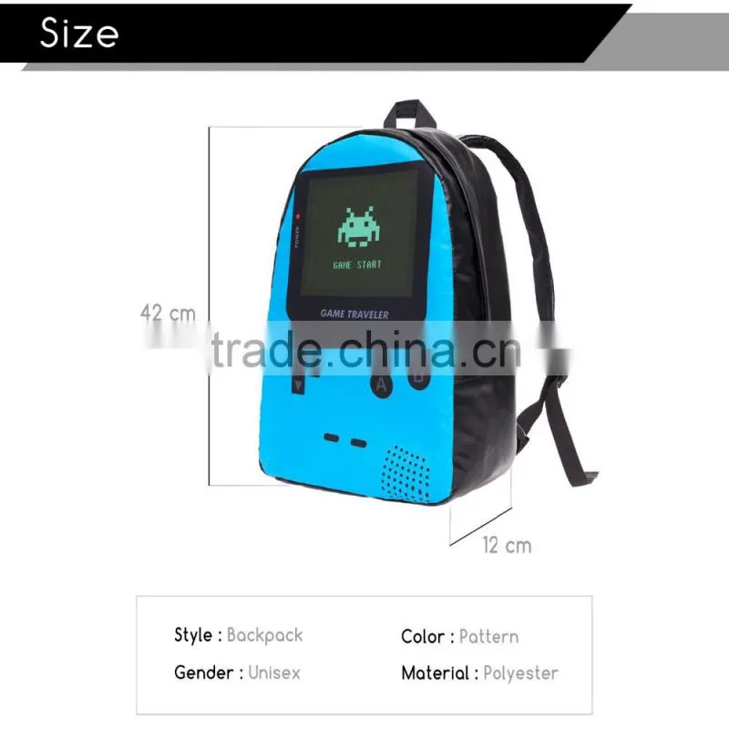 High Quality 3D Print Wholesale Polyester Fashion Girls Backpack Bag