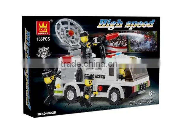 The police car intelligent plastic building blocks toys for kids