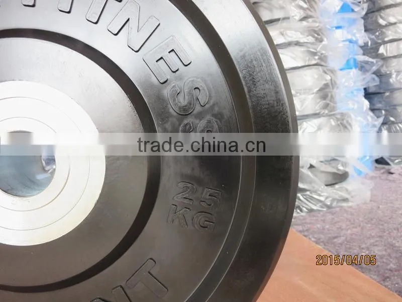 Weight plate/olympic weightplate/competition weight plate/bumper plate/rubber coated/whole rubber plate/color black/130mm 13cm