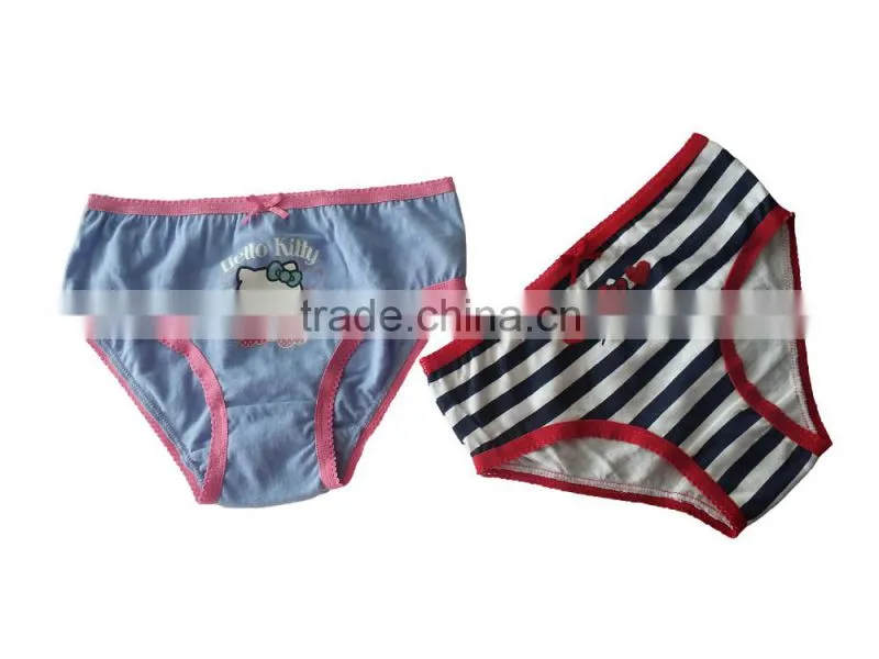 Full cotton lovey printed colorful modeling girl children underwear