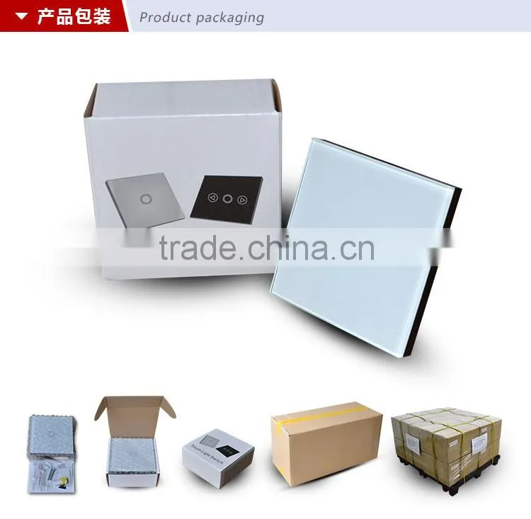 1gang 1way EU Standard, Remote Switch, Crystal Glass Panel Wall Light Remote Touch Switch