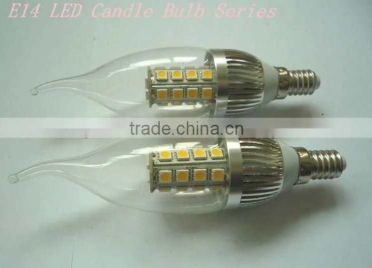 6W 5050 SMD LED Candle Light Bulb, 85~265V, Factory Price