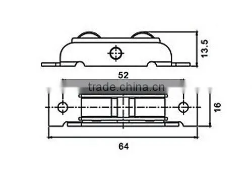 Sliding Window Roller,Dual Adjustable Pulley,Copper Wheel