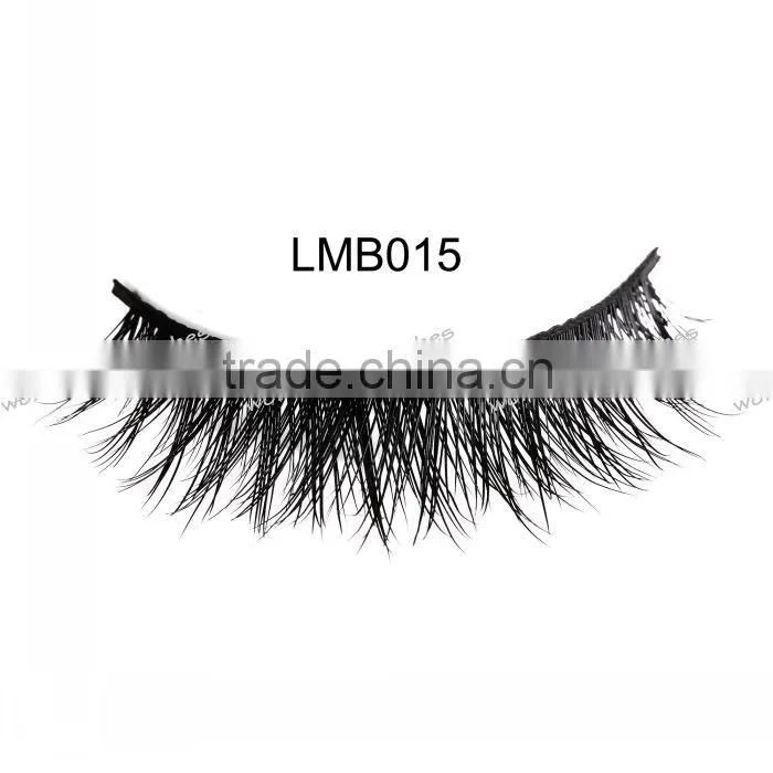 siberian mink fur strip eyelash with custom packaging permanent false eyelashes