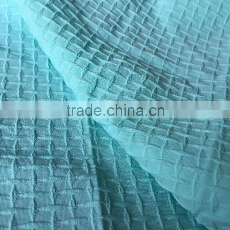 Spring Summer Polyester Woven Crumpled Fabric for Dress