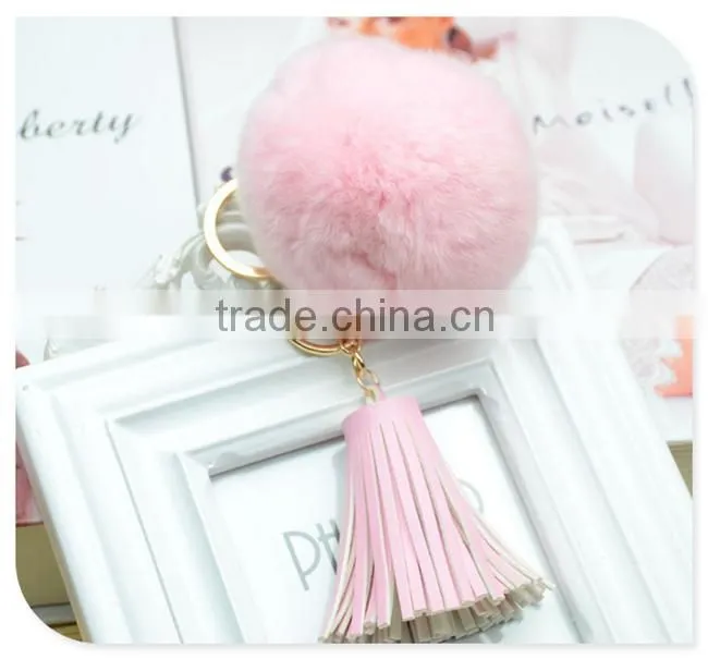 Luxury Fur Pom Pom Keychain,Bunny Fur Keychain,Fur Ball Keychain