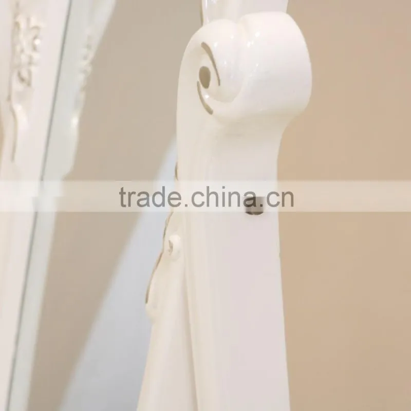 Elegant modern wood dress mirror with stand