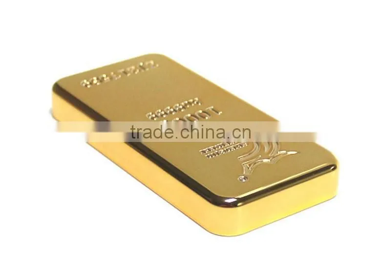 Wholesale 6000MAH portable gold bar power bank